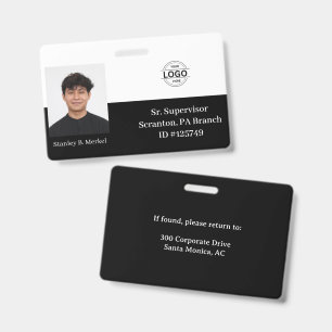 Personalised Employee Photo ID Company Security Ba Badge