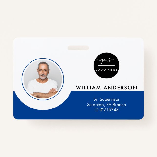 Personalised Employee Photo ID Company Security Ba ID Badge (Front)