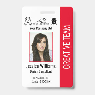 Personalised Employee Photo ID Company Security Badge