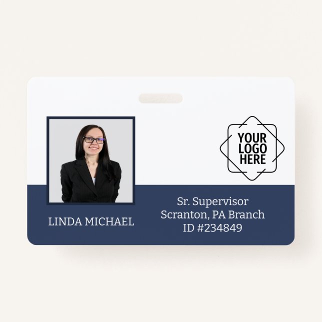 Personalised Employee Photo ID Company Security ID Badge (Front)