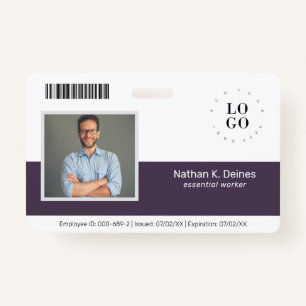 Personalised Employee Photo ID Company Security ID Badge