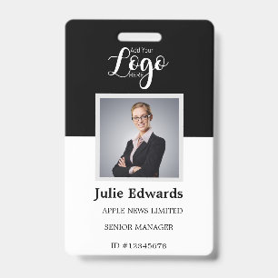 Personalised employee Photo ID & security pass Badge