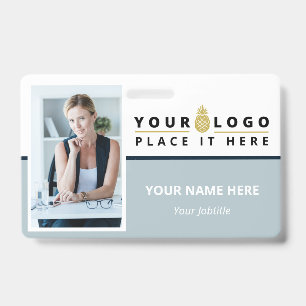 Personalised Employee Photo Logo Barcode ID Badge