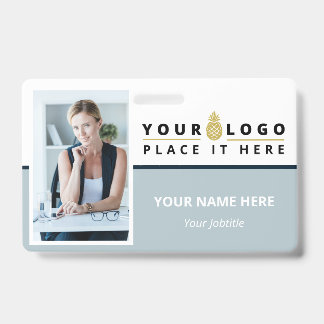 Personalised Employee Photo Logo Barcode ID Badge