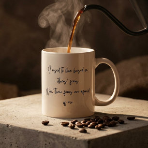Personalised Empowerment Bold Confidence Quote Two-Tone Coffee Mug