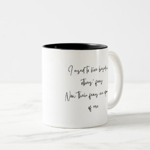 Personalised Empowerment Bold Confidence Quote  Two-Tone Coffee Mug