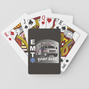 Personalised EMT Emergency Medical Technician Playing Cards
