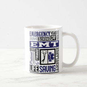 Personalised Emt/Ems SymbolS Words Coffee Mug