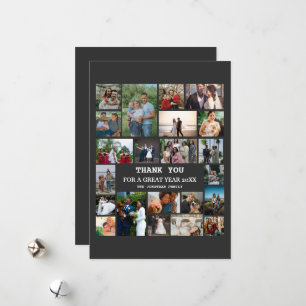 Personalised End Of Year Family 22 Photo Collage Holiday Card