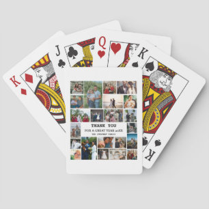 Personalised End Of Year Family 22 Photo Collage Playing Cards