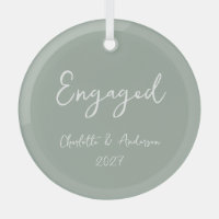 Personalised Engaged Couple Handwritten Sage