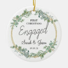 Personalised Engaged Ornament- Engagement Ornament