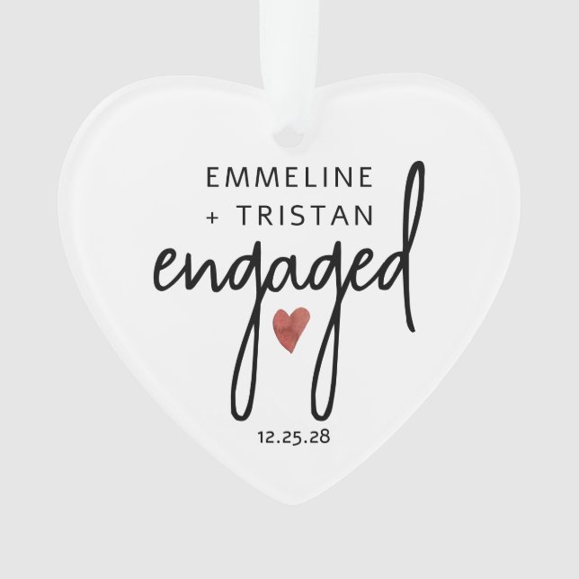 Personalised Engagement Acrylic Ornament (Front)