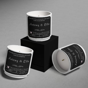 Personalised Engagement Candle Gifts for Couple Square Sticker