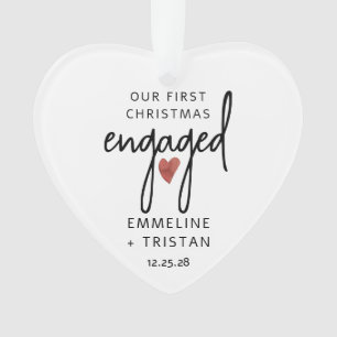 Personalised Engagement Christmas Acrylic Ornament
