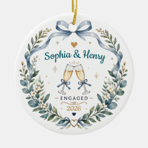 Personalised Engagement Christmas Ornament
