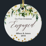 Personalised Engagement Christmas Ornament<br><div class="desc">Personalised Engagement Christmas Ornament</div>