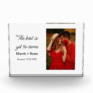Personalised Engagement Gifts for Couple Frame Photo Block