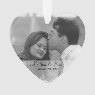 Personalised Engagement or Wedding Photo Ornament