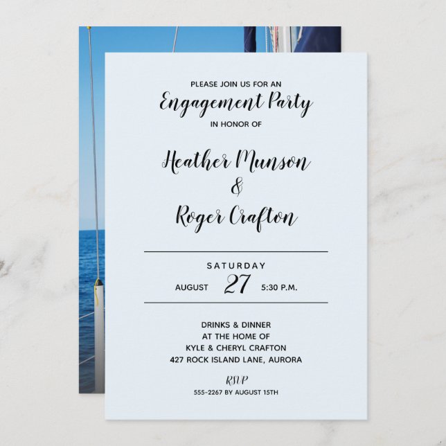 Personalised ENGAGEMENT PARTY Invites | Add PHOTO (Front/Back)