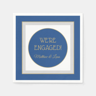 Personalised engagement party napkin