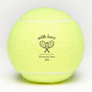 Personalised Engagement Wedding Party Favours Tennis Balls