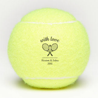 Personalised Engagement Wedding Party Favours Tennis Balls