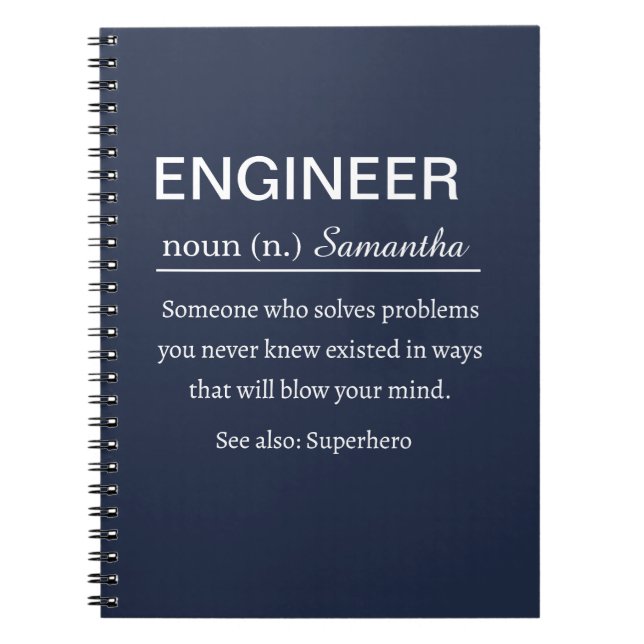 Personalised Engineer Definition Notebook (Front)