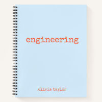 Personalised Engineering Graph Paper Blue Orange
