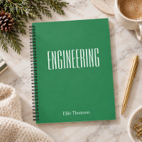 Personalised Engineering Graph Paper Green Name