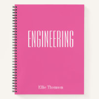 Personalised Engineering Graph Paper Pink Name