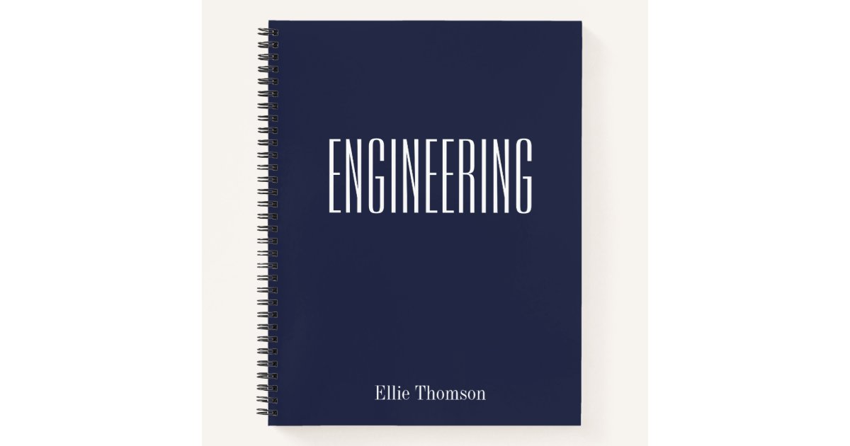 Personalised Engineering Graph Paper Simple Design Notebook Zazzle