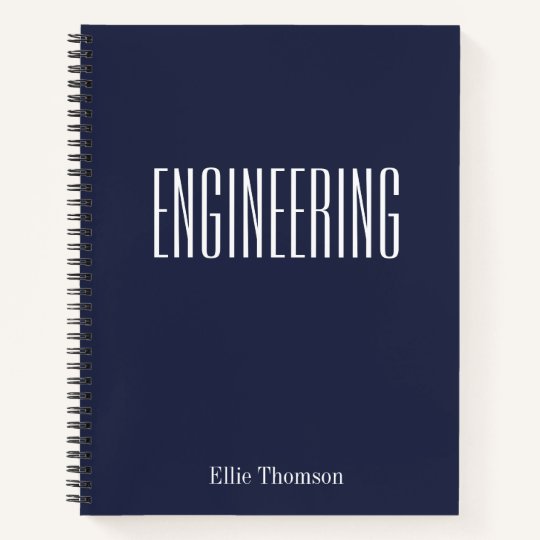 Personalised Engineering Graph Paper Simple Design Notebook Zazzle.co.uk