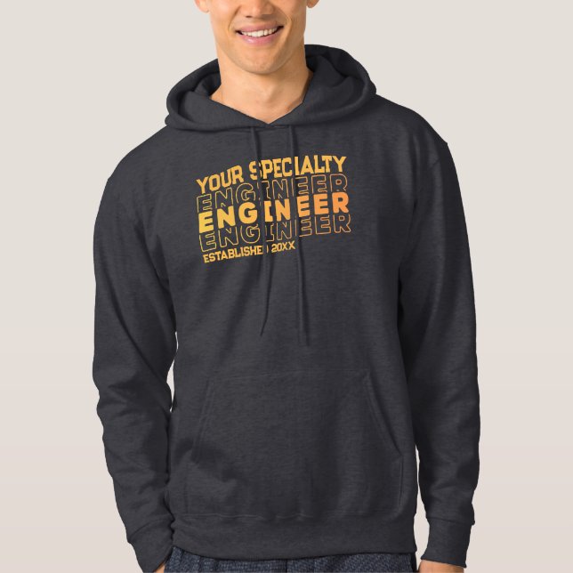 Personalised Engineering Speciality Graduation Yea Hoodie (Front)
