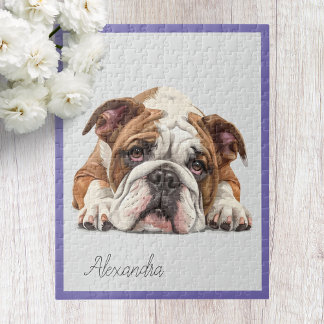 Personalised English Bulldog Jigsaw Puzzle