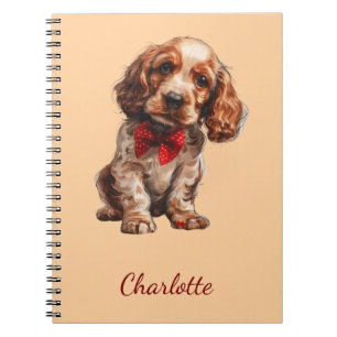 Personalised English Cocker Spaniel Custom Name Notebook