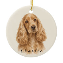 Personalised English Cocker Spaniel with Name