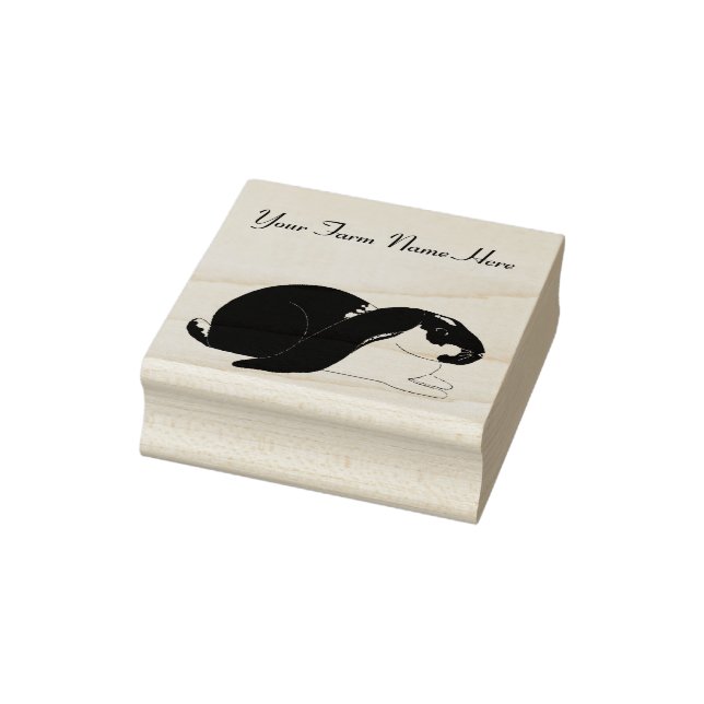 Personalised English Lop Bunny Rabbit Rubber Stamp (Stamp)