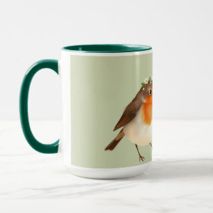 Personalised English Robin Garden Bird Mug