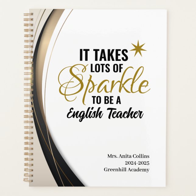 Personalised English Teacher Planner (Front)