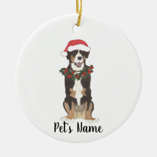 Personalised Entlebucher Mountain Dog Ceramic Tree Decoration