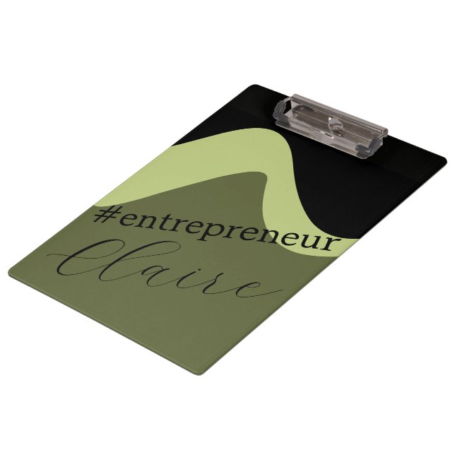 Personalised Entrepreneur Custom Name Clipboard (Angled)