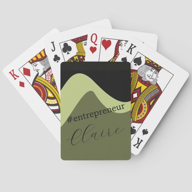 Personalised Entrepreneur Custom Name Poker Cards (Back)