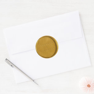 Personalised Envelope Sticker Looks Like Wax Seal