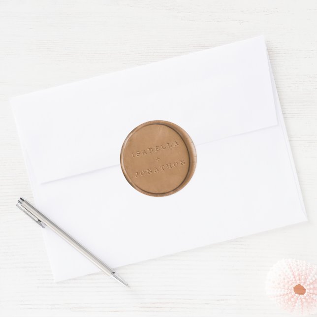 Personalised Envelope Sticker Looks Like Wax Seal (Envelope)