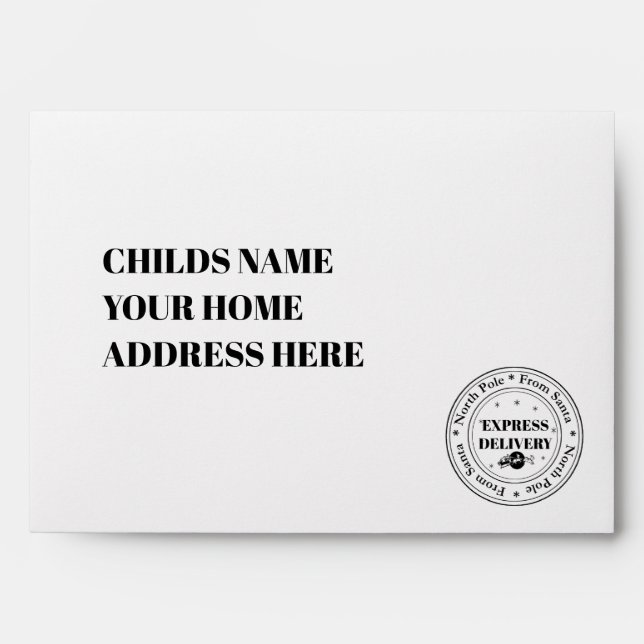 Personalised Envelopes - From Santa Stamp (Front)