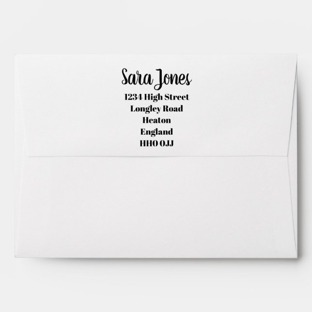 Personalised Envelopes - White (Back (Top Flap))