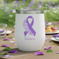 Personalised Epilepsy Awareness Purple Ribbon