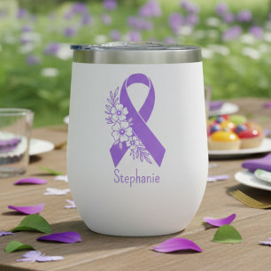Personalised Epilepsy Awareness Purple Ribbon