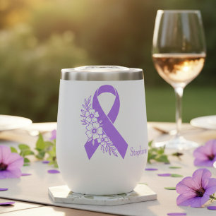 Personalised Epilepsy Awareness Purple Ribbon